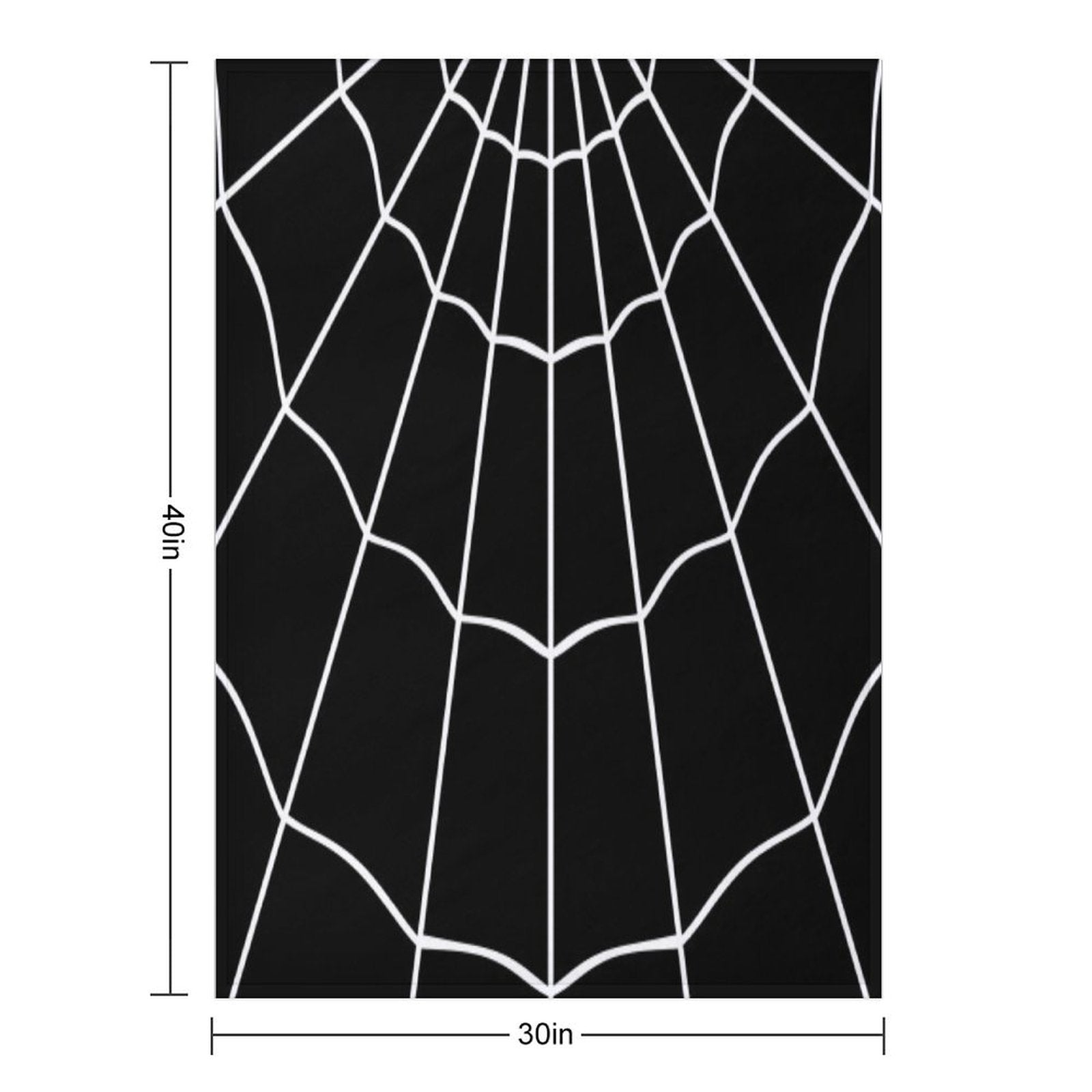 Spider Web - Black Throw Blanket