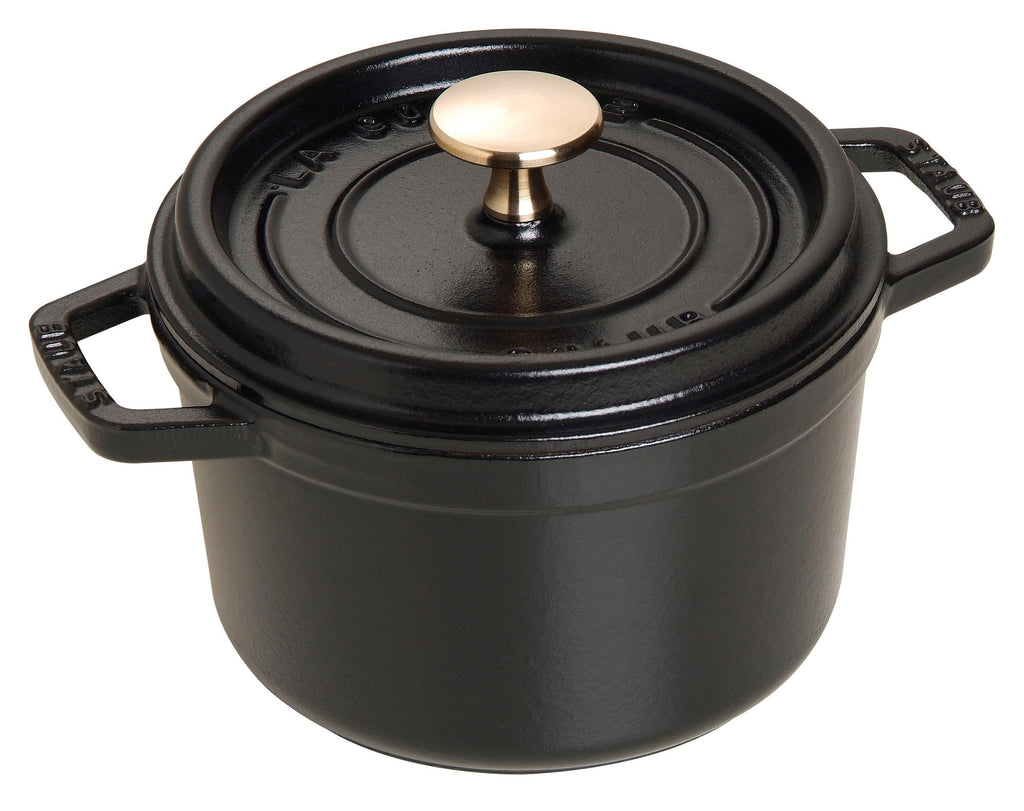 Staub La Cocotte Enameled Round Cocotte, 6.3" – Black