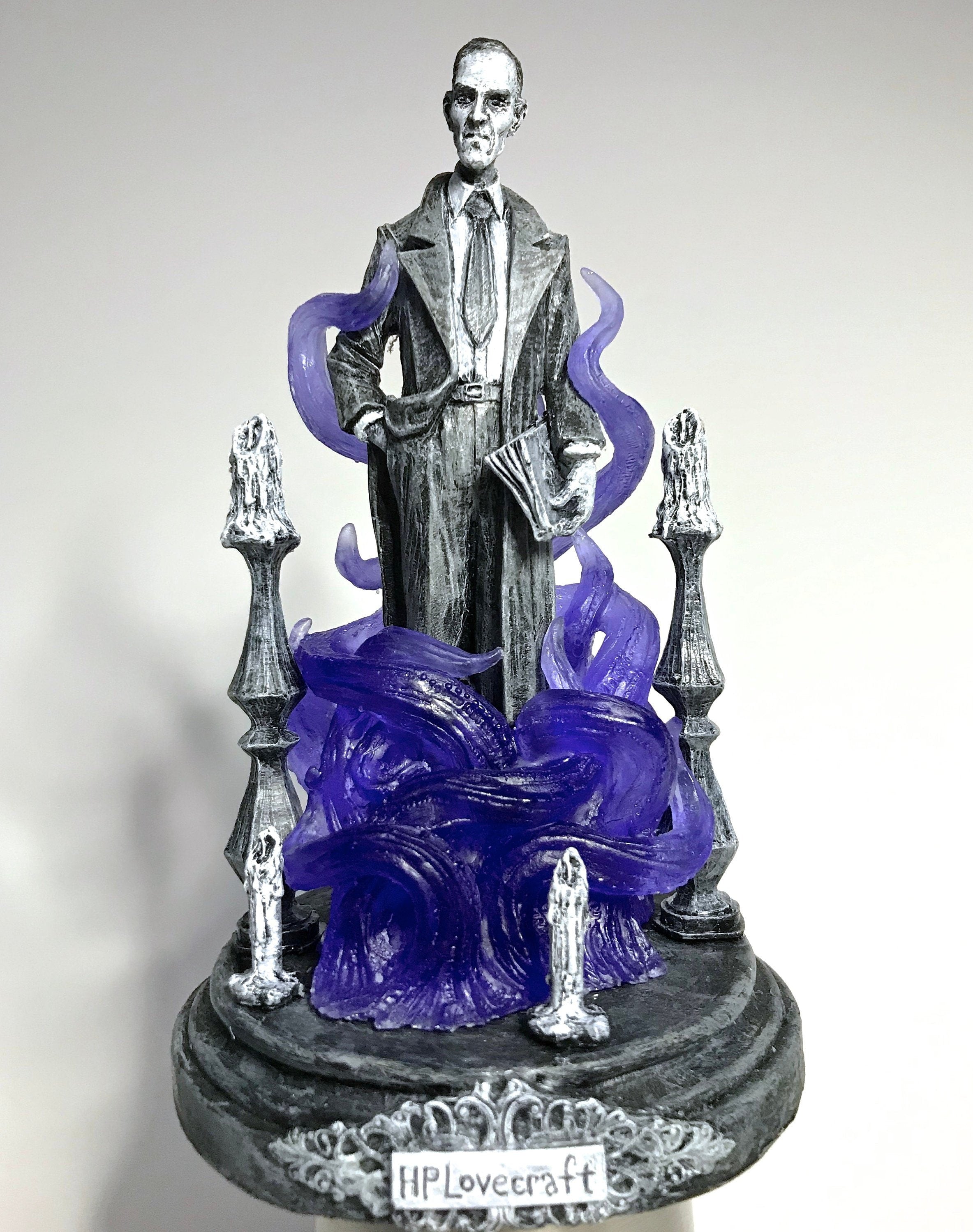 H.P. Lovecraft Statue — Purple Tentacles, designed with Abigail Larson