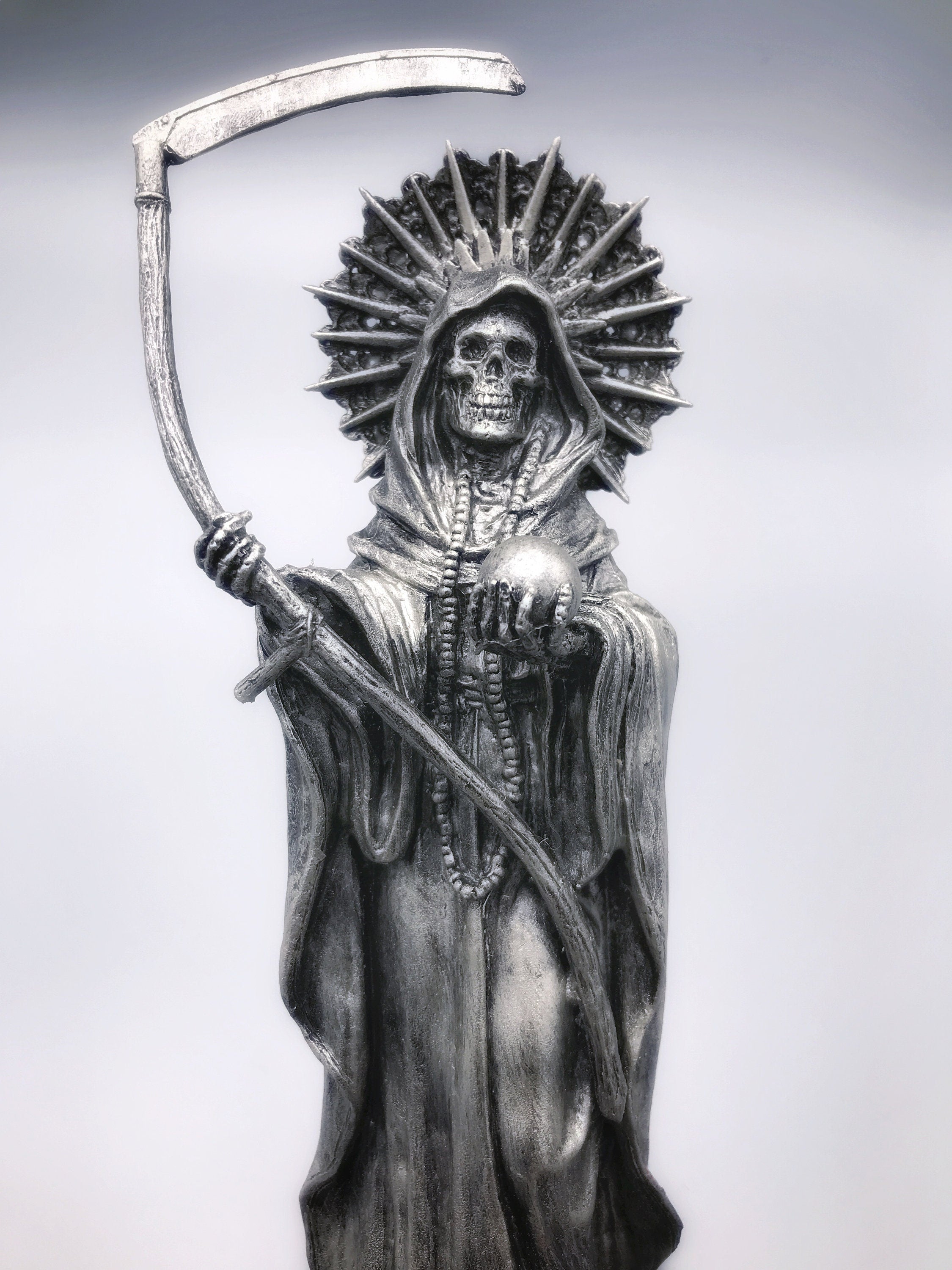 Santa Muerte Hand-Painted Resin Figurine