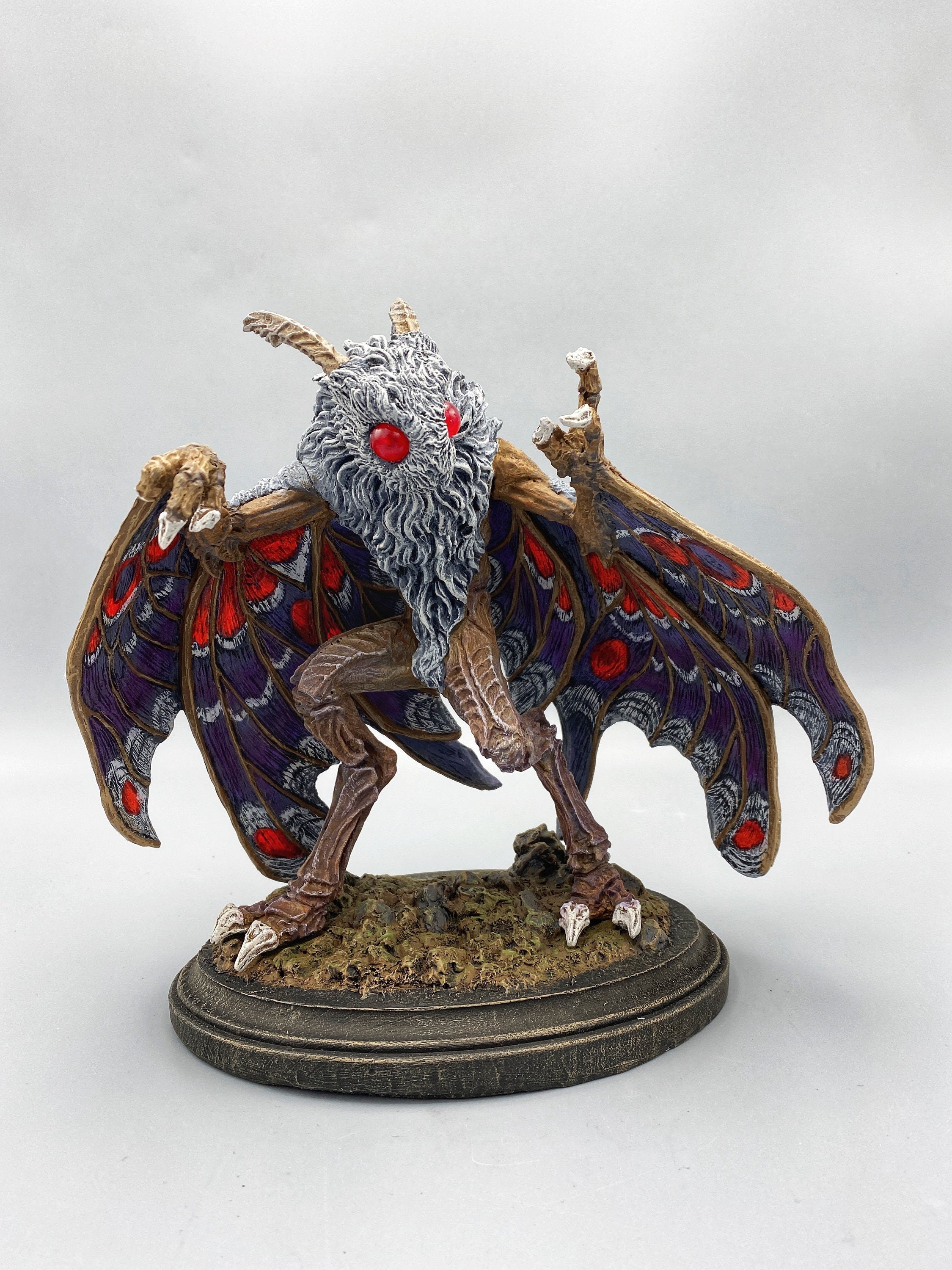 Mothman Hand-Painted Resin Figurine — Full Color