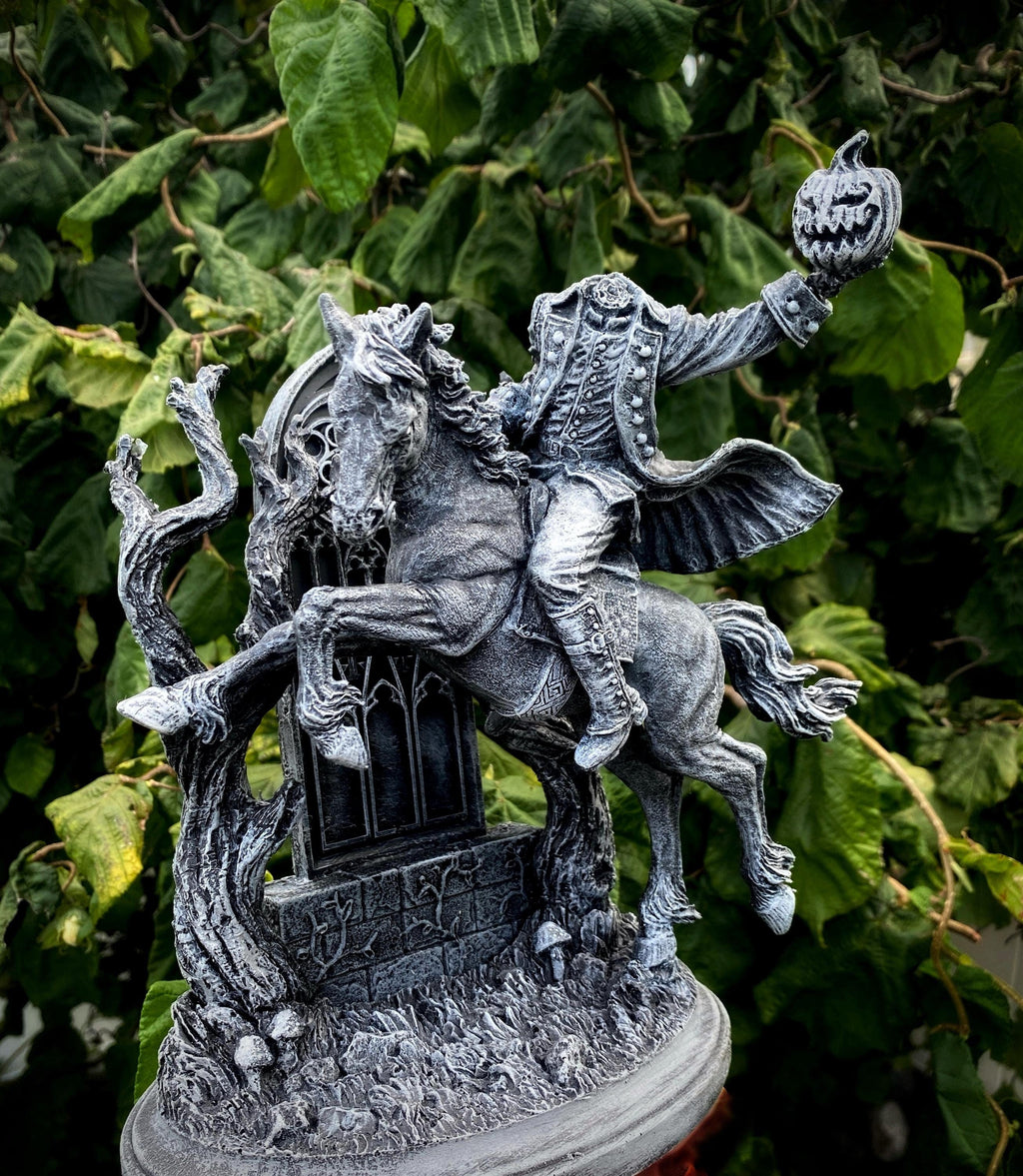 Headless Horseman Riding Hand-Painted Resin Figurine