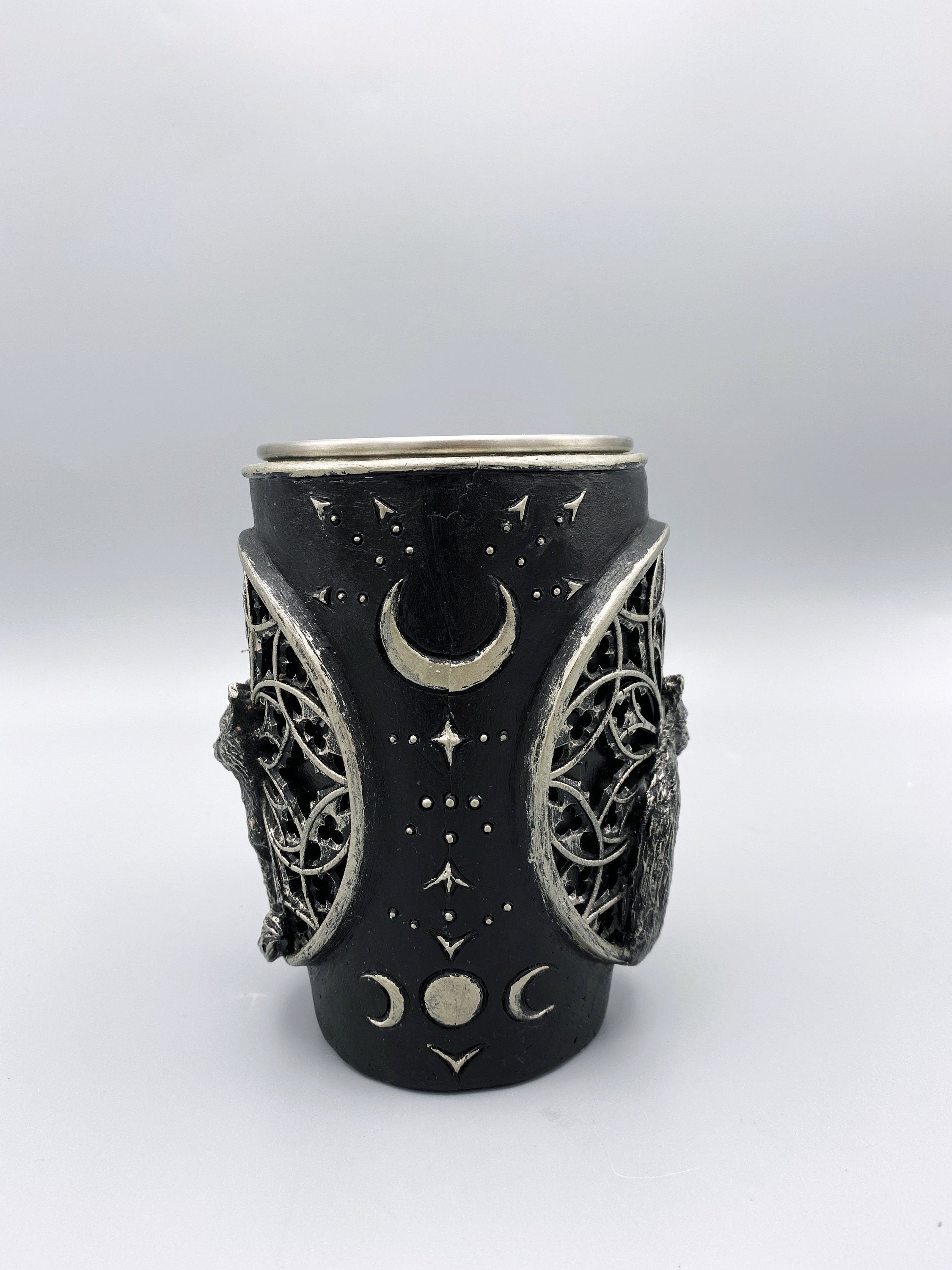 Cat and Gothic Cathedral Window Art Mug