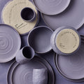 32-Piece Reactive Glaze Stoneware Dinnerware Set in Lavender