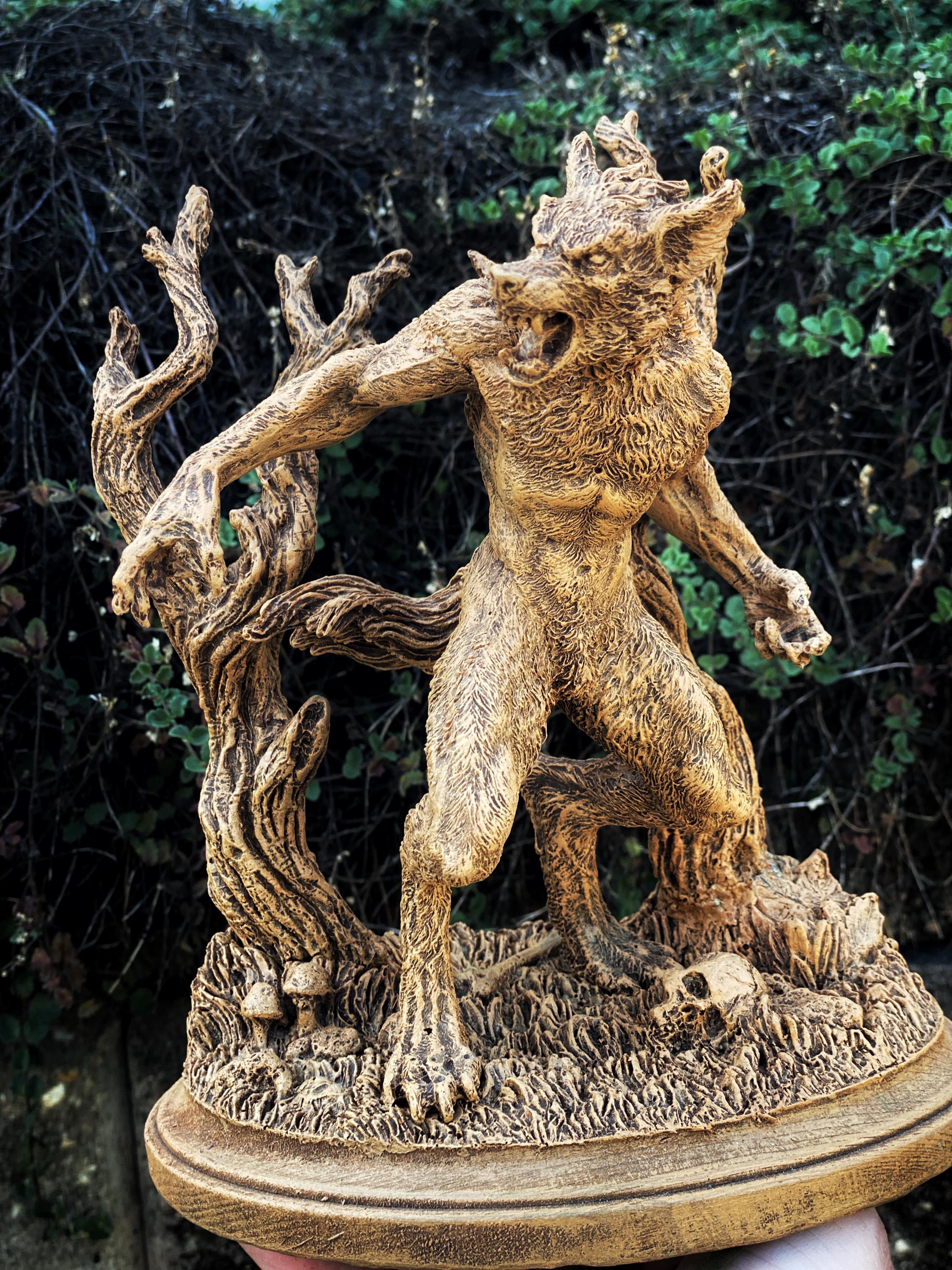 Werewolf Hand-Painted Resin Figurine