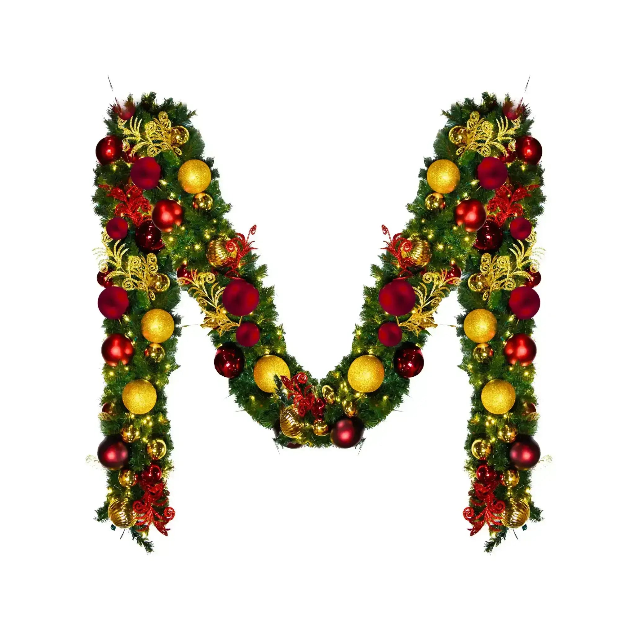 Yuletide Garland with Warm White Lights