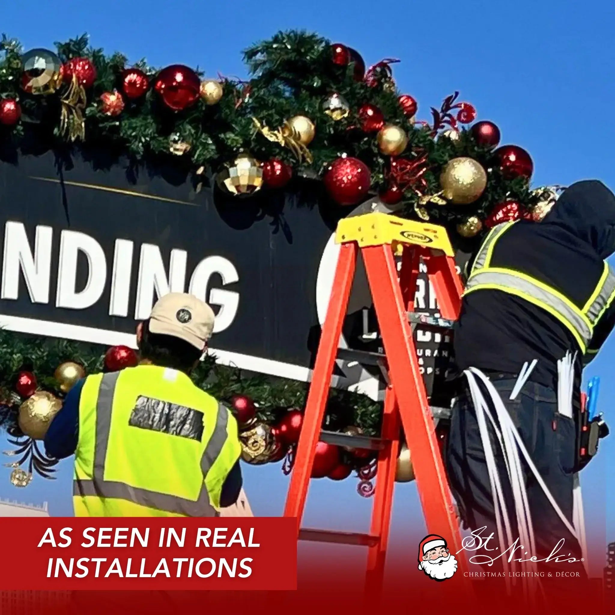 Yuletide Garland with Warm White Lights