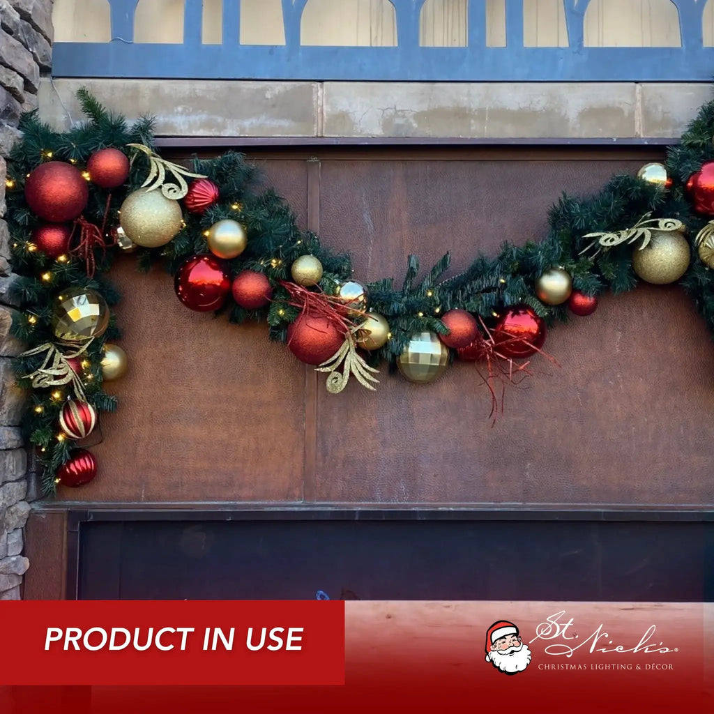 Yuletide Garland with Warm White Lights