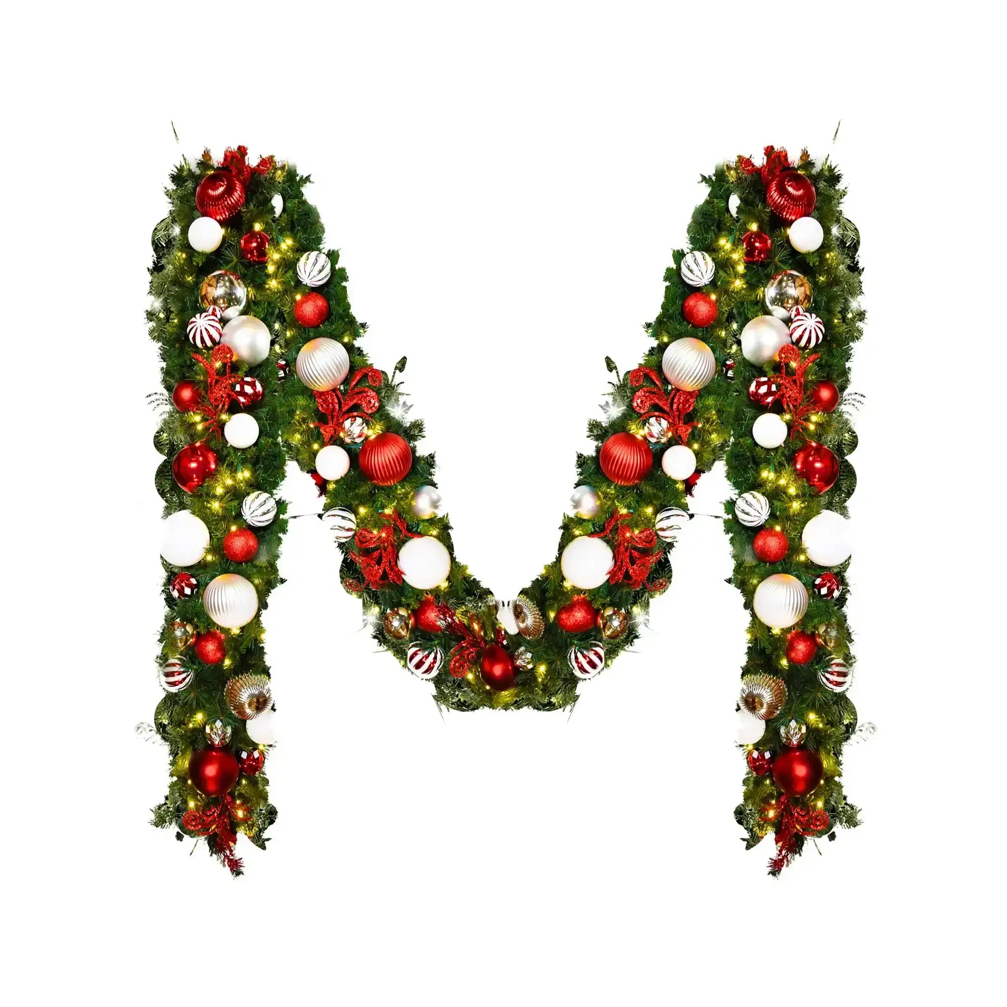 Yuletide Garland with Warm White Lights