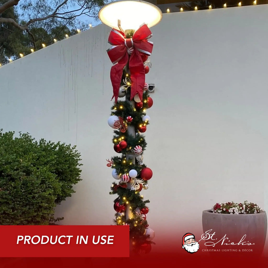 Yuletide Garland with Warm White Lights