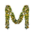 Yuletide Garland with Warm White Lights -Silver and Gold