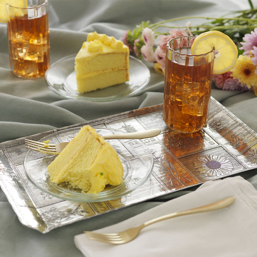 Luncheon Hostess Tray with Botanical Design