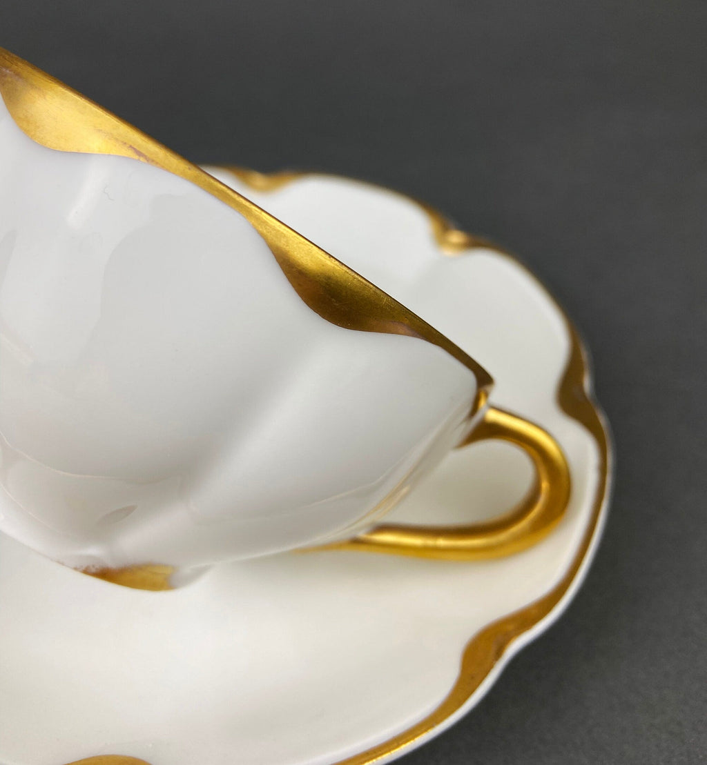 Theodore Haviland Limoges Silver Anniversary Tea Trio – Cup, Saucer & Salad Plate