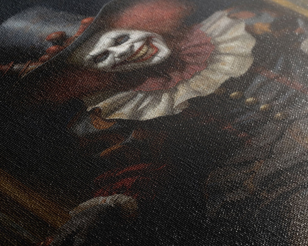 Victorian Clown Framed Canvas Print