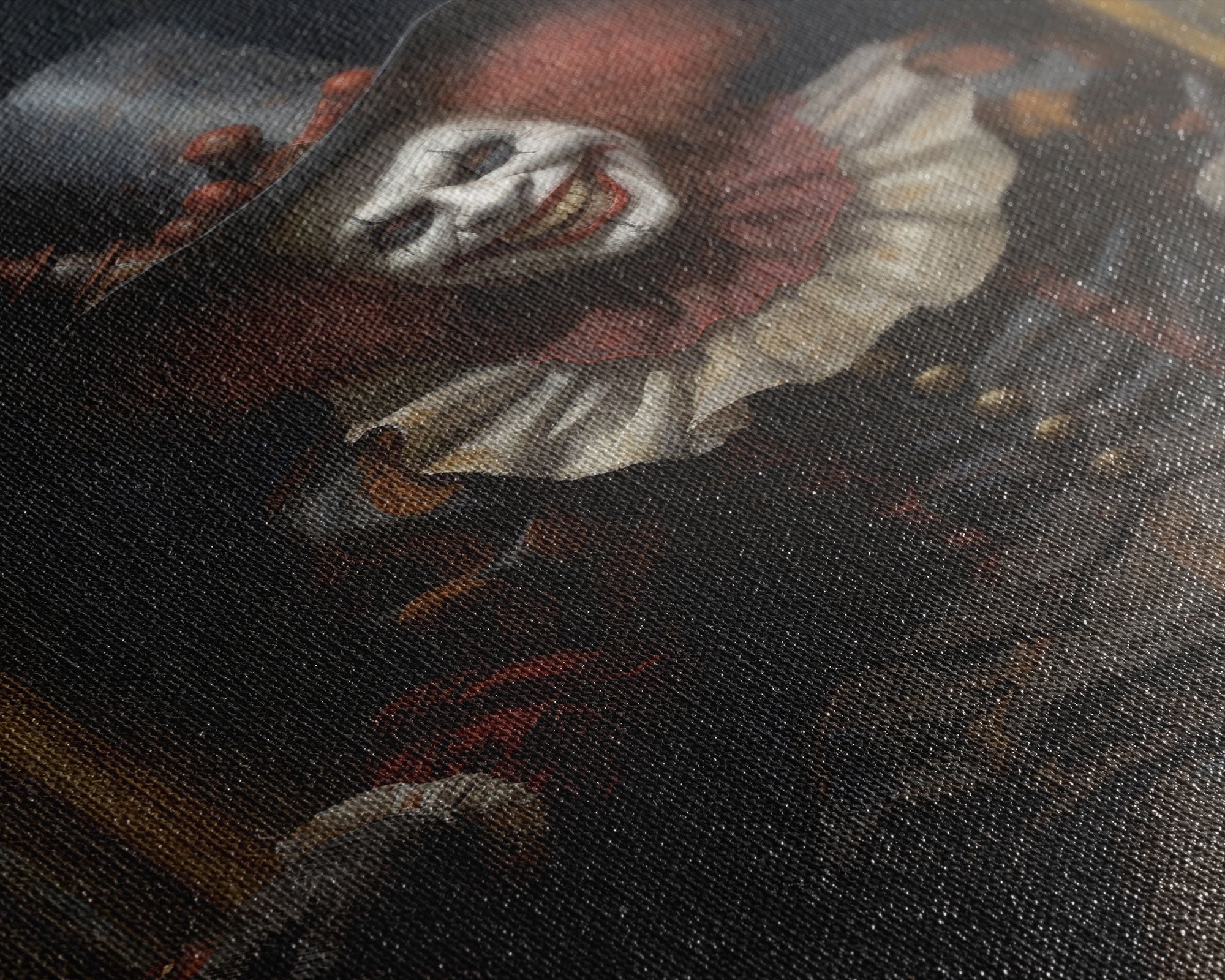 Victorian Clown Framed Canvas Print
