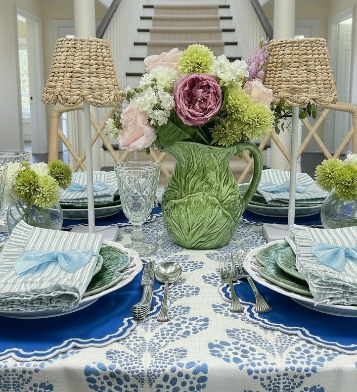 Blue: Satin Bow Napkin Ties - (Set of 4)