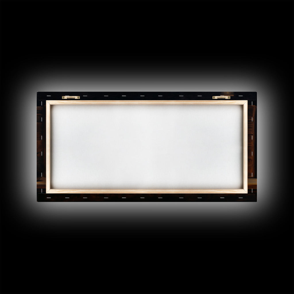 The Skull on the Shelf Framed Canvas Print