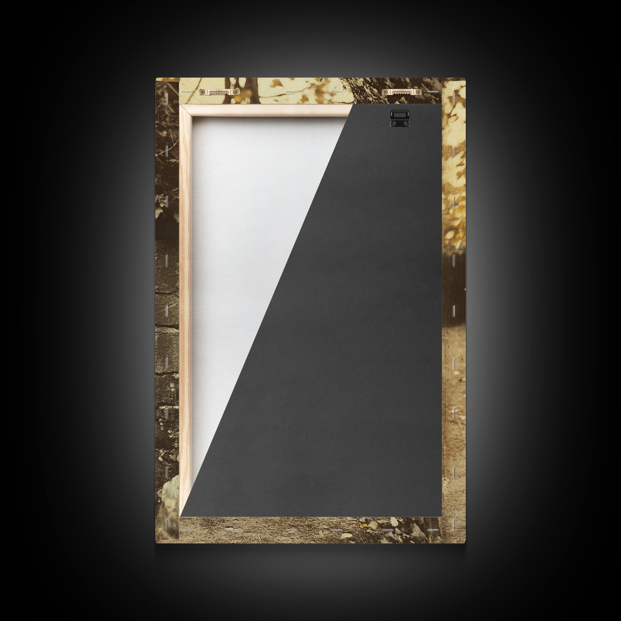Sad Witch in Autumn Framed Canvas Print