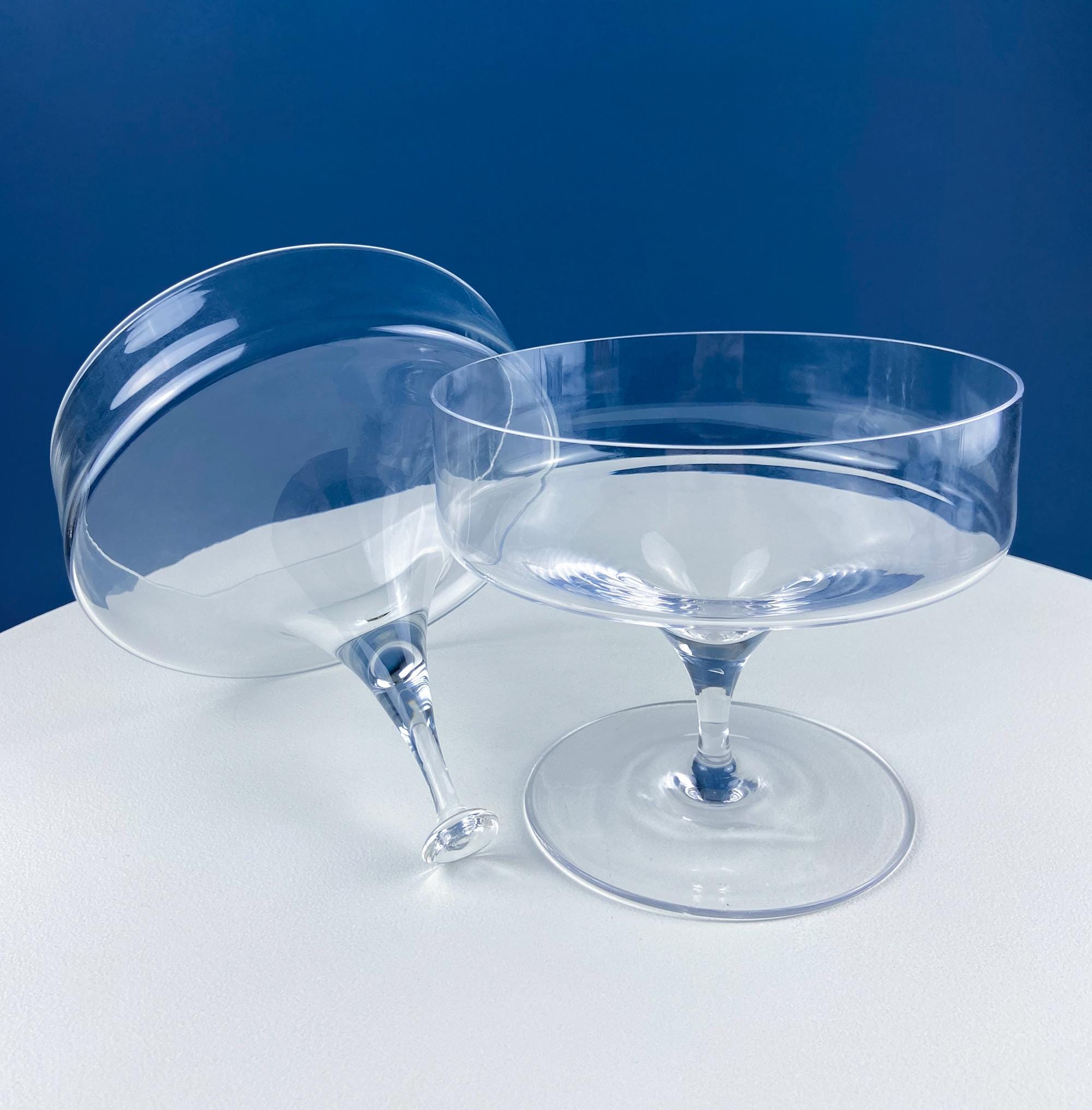 Crystal Clear Footed Candy Bowl or Serving Dish with Empoli Style Lid. Unique Mid Century Modern Apothecary Jar. Home Store Cafe Decor.