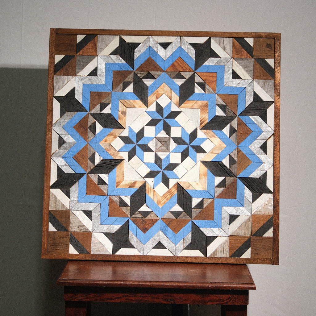 Amish Handmade Barn Quilt Wall Art – Reclaimed Barn Wood – 30.5” x 30.5”