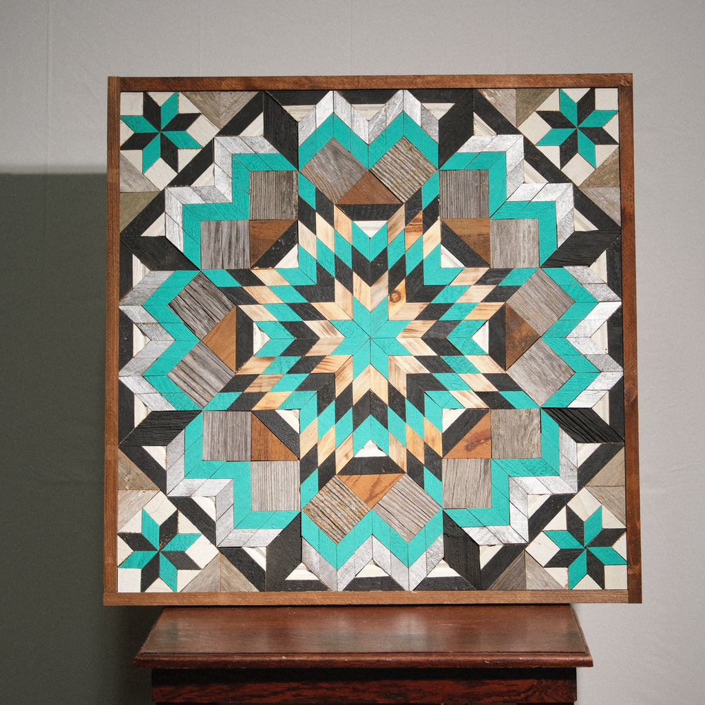 Amish Handmade Barn Quilt Wall Art – Reclaimed Barn Wood – 30.5” x 30.5”