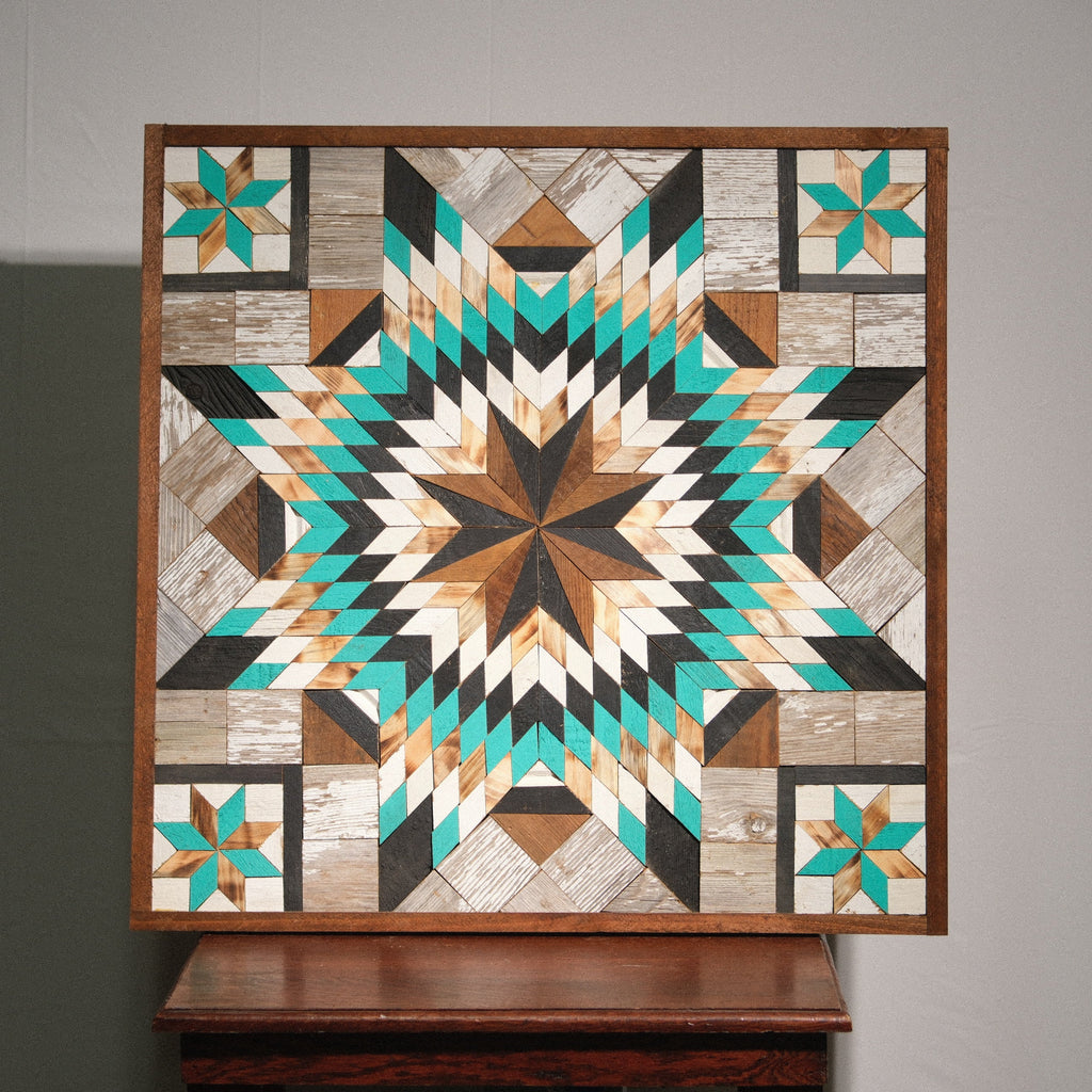 Amish Handmade Barn Quilt Wall Art – Reclaimed Barn Wood – 30.5” x 30.5”