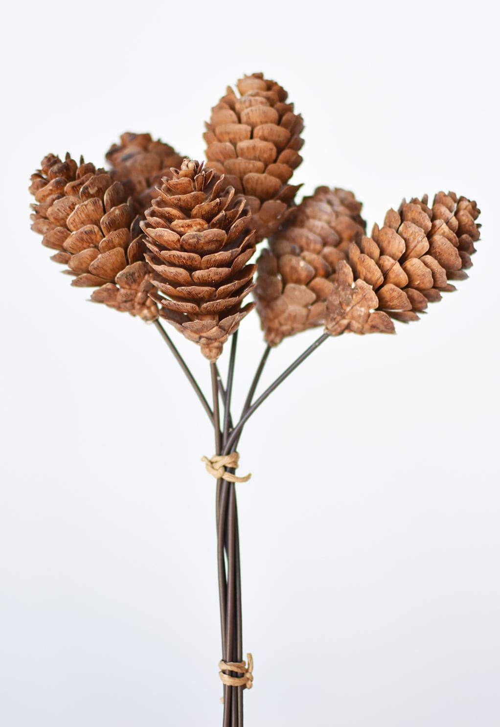 10" Faux Pinecone Stem Bundle