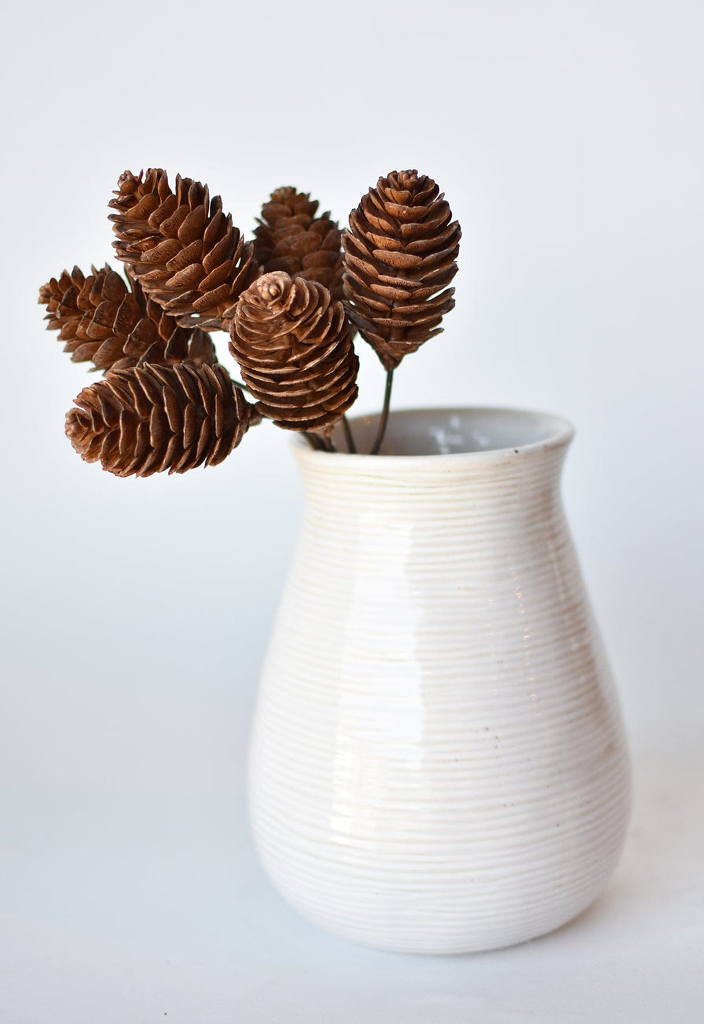 10" Faux Pinecone Stem Bundle