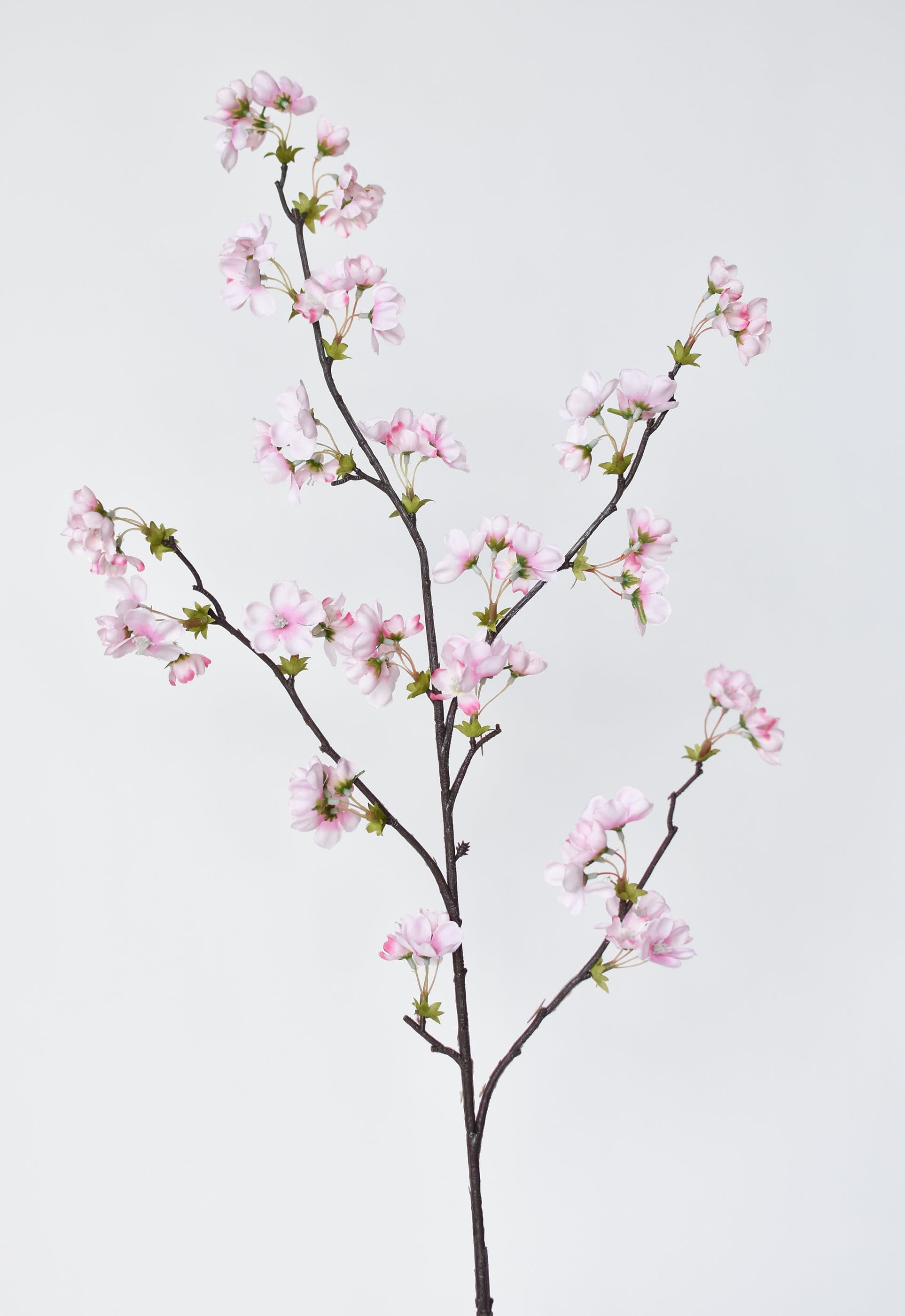 36" Faux Quince Blossom Pink Stem Flowering Branch