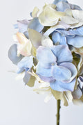 21" Faux Cream Lavender Light Blue Hydrangea Stem