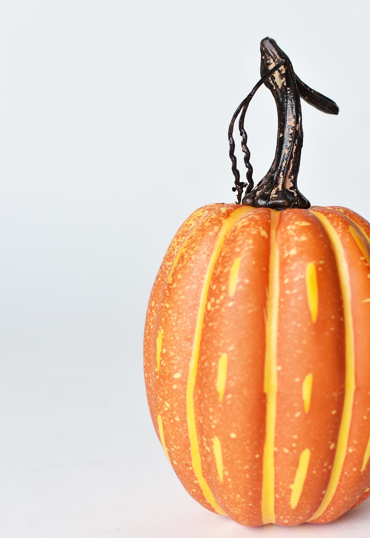 Tall Faux Orange Pumpkin
