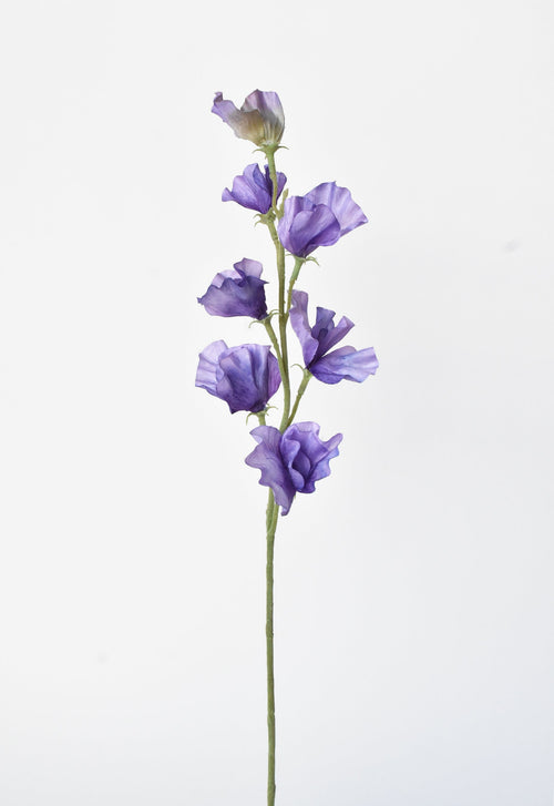22" Faux Purple Sweet Pea Stem