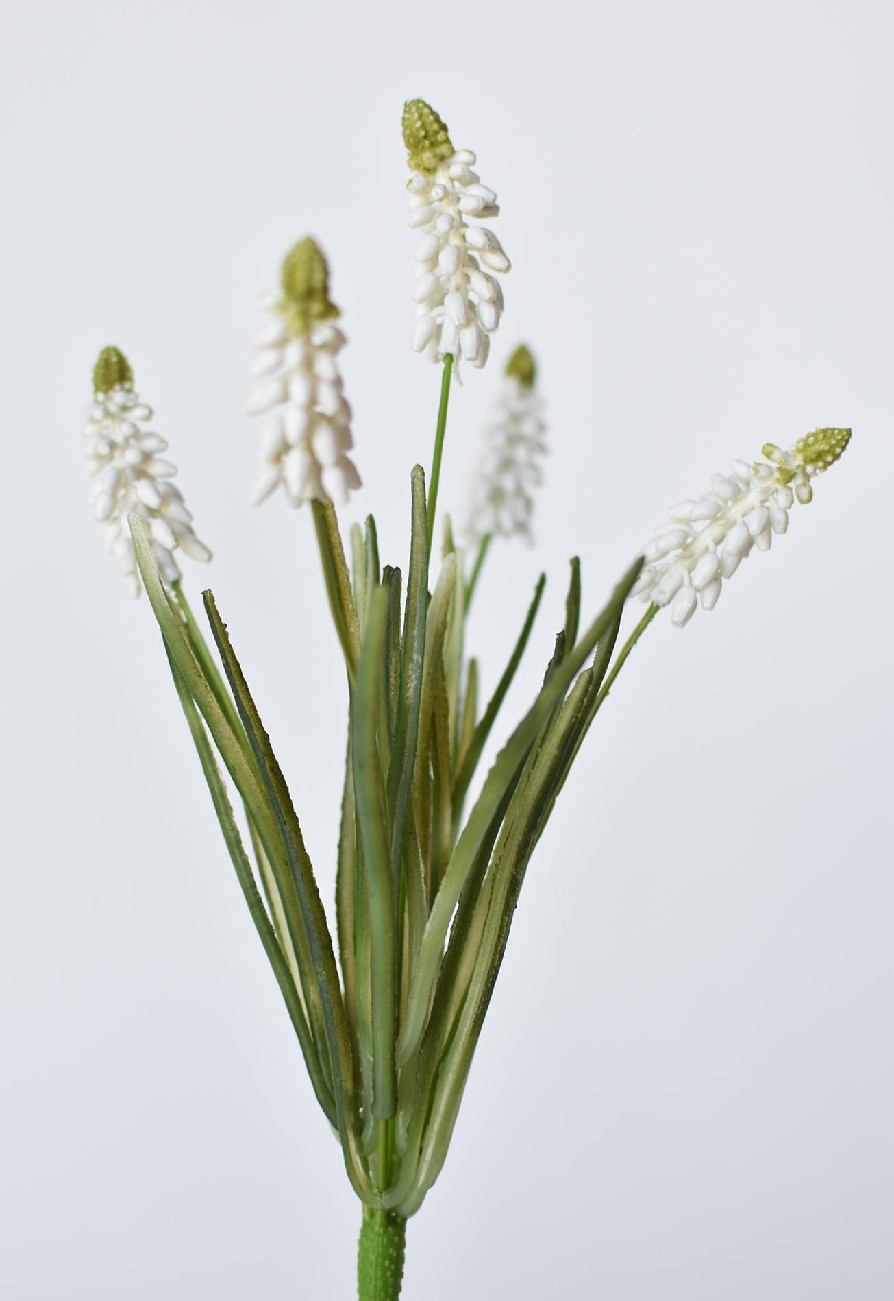 12.5" Faux White Muscari Bush Grape Hyacinth