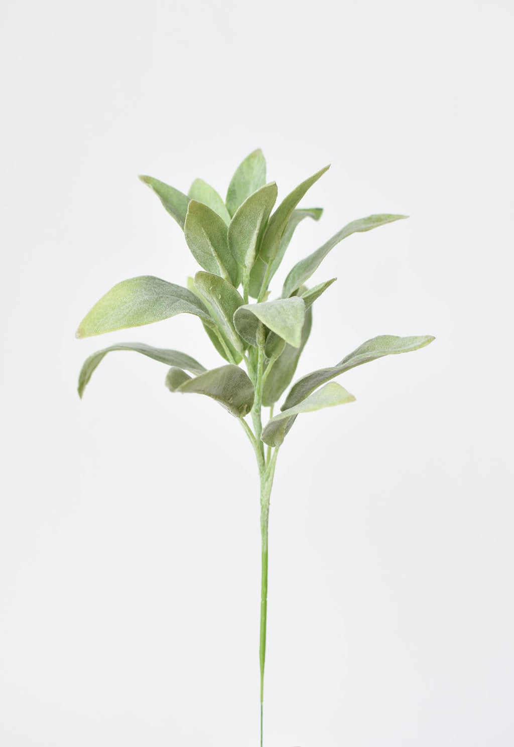 12"Faux Green Sage Pick Stem