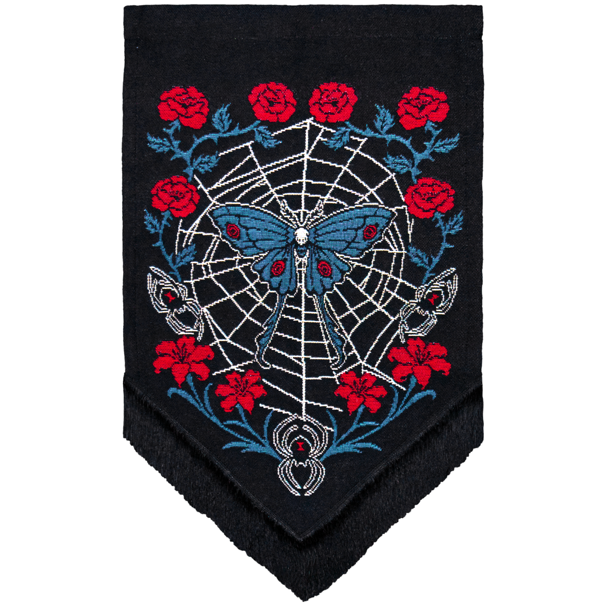 Entangled — Gothic Moth & Spider Web Wall Hanging
