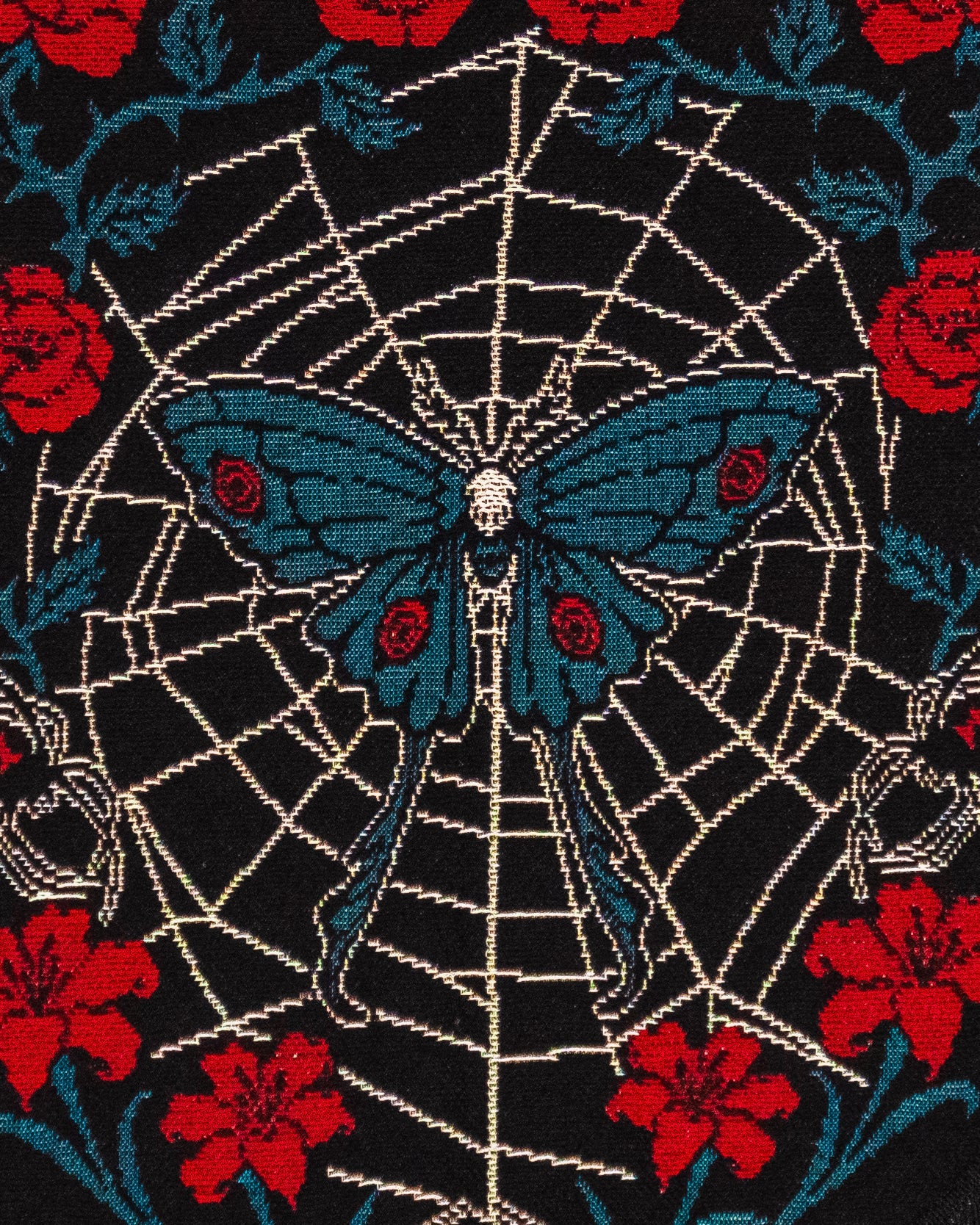 Entangled — Gothic Moth & Spider Web Wall Hanging