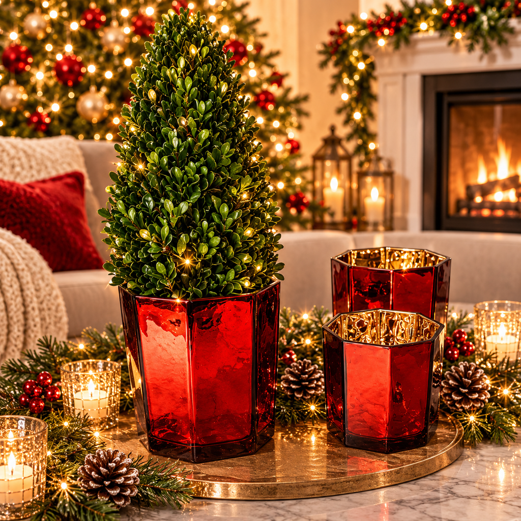 Red Candle Vase