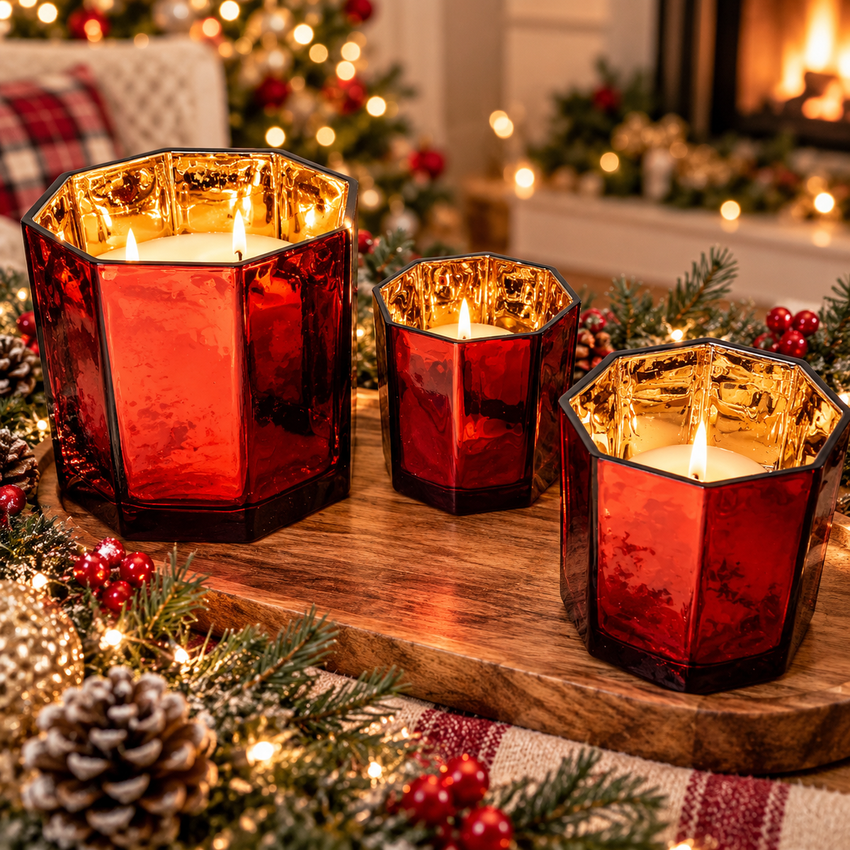 Red Candle Vase