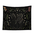Moon Phase Black Tapestries