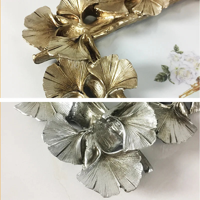 Golden Ginkgo Leaf Resin Photo Frame — Vintage Retro Home Decor