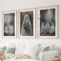 Haunting Ghosts Halloween Wall Art — Set of 3 Prints