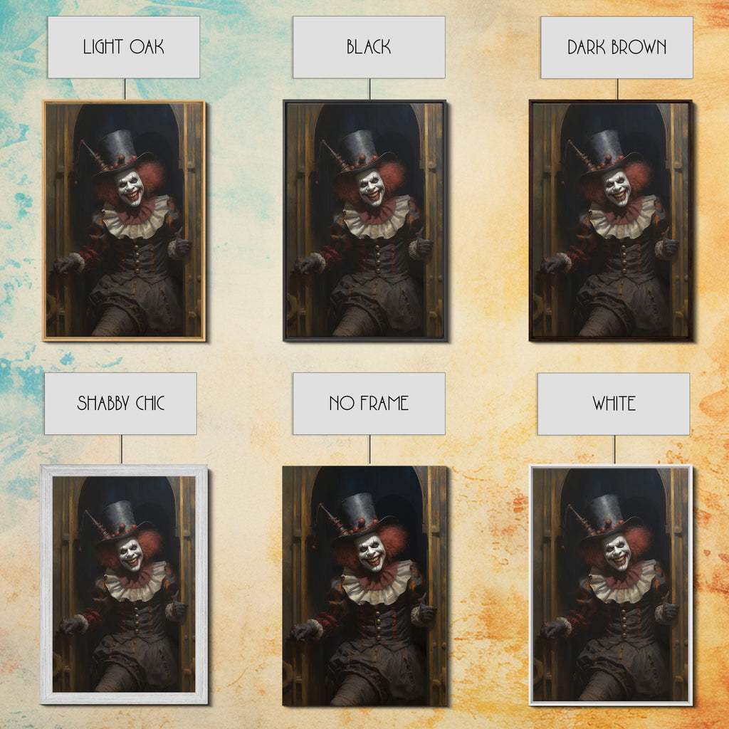 Victorian Clown Framed Canvas Print