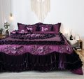 Dark Purple Midnight Bloom Comforter