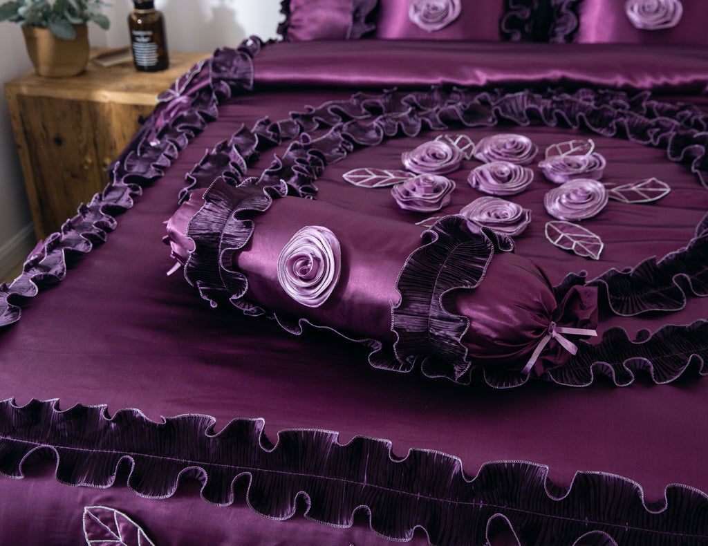 Dark Purple Midnight Bloom Comforter