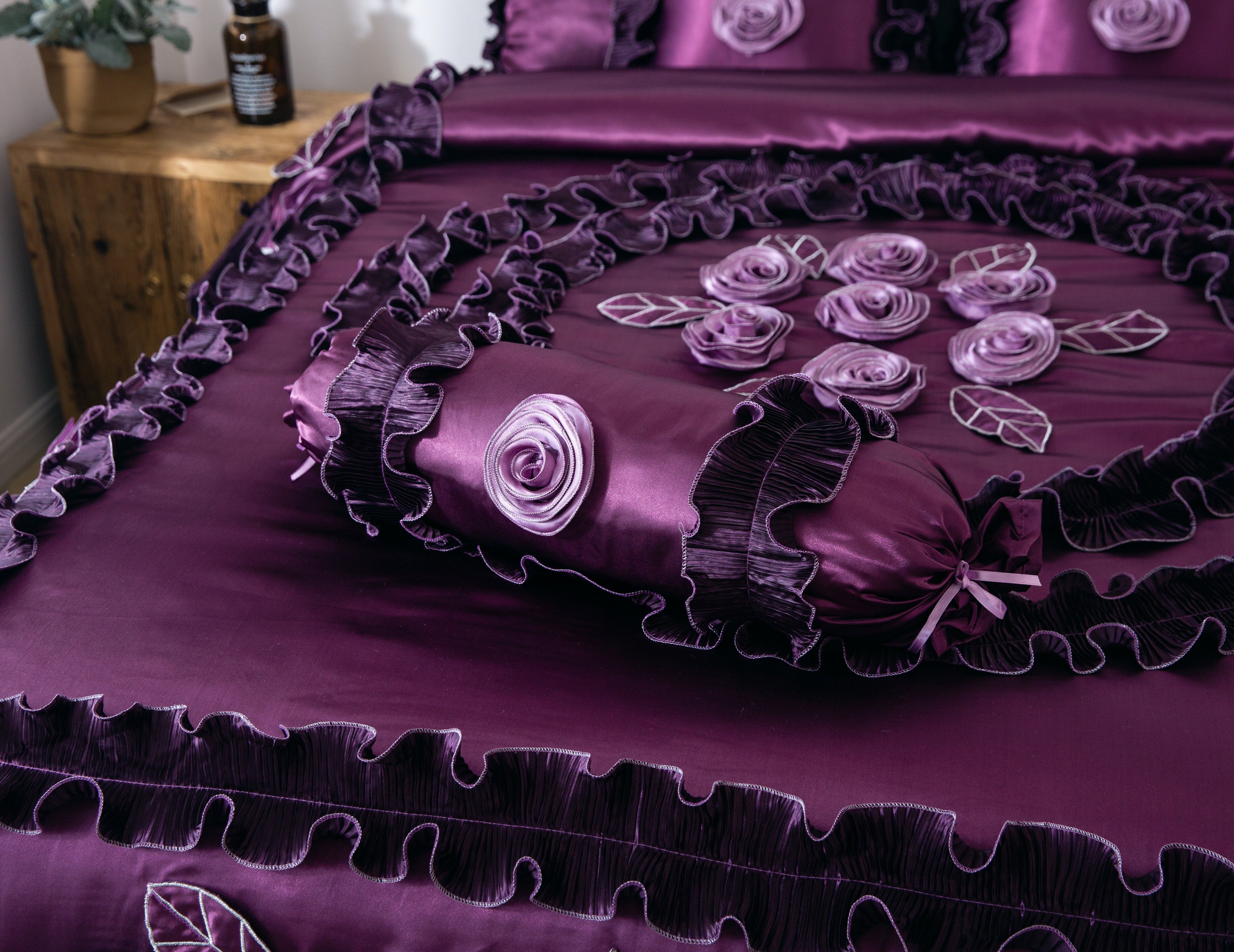 Dark Purple Midnight Bloom Comforter