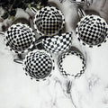 Black & White Checkered Ceramic Mug — Artisan Small Mug