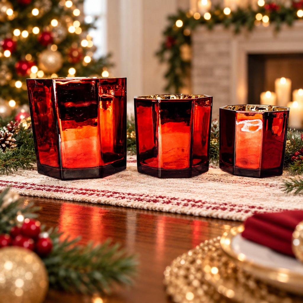 Red Candle Vase