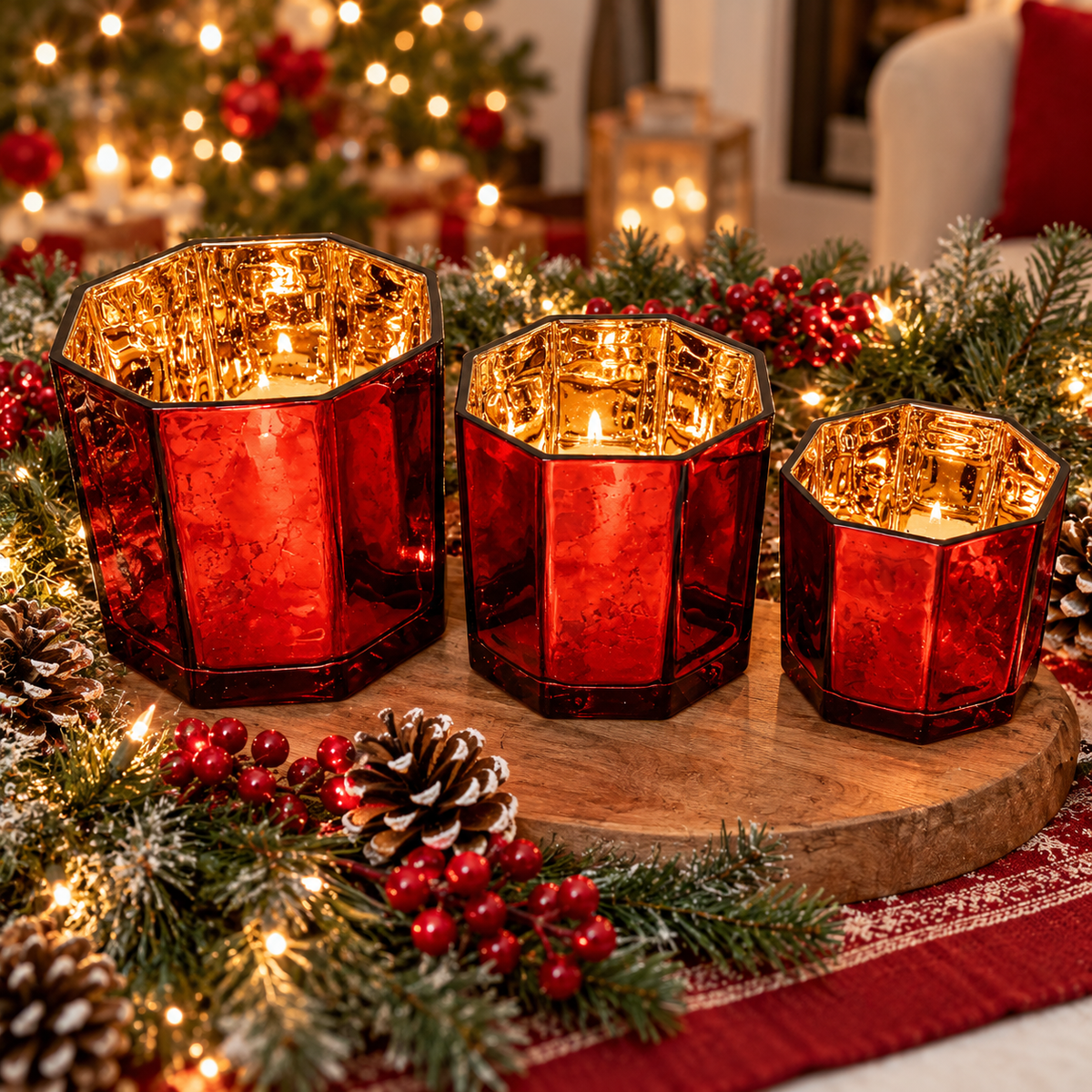 Red Candle Vase