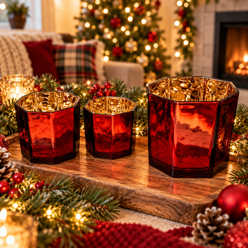 Red Candle Vase