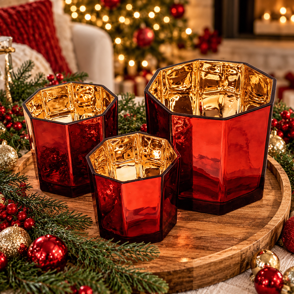 Red Candle Vase